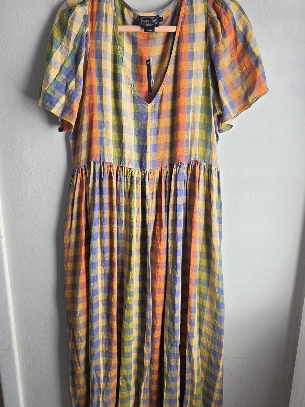 NWT Pendleton Multicolor Plaid Dress Sz Medium